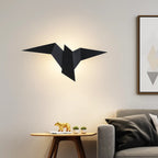 The Origami LED Wall Light Metal Acrylic Sculptural emits a soft, gentle glow.