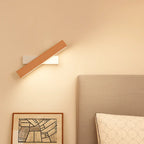 The Rotating Nordic Style Wooden LED Wall Light creates a soft, welcoming illumination.