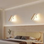ORLUNE HOME Rotating Nordic LED Wall Lights cast a warm, inviting ambiance overhead.