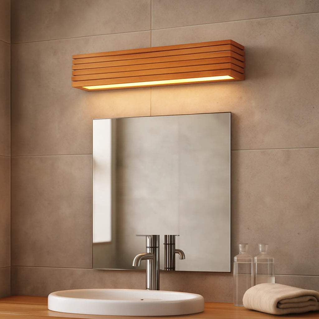 The ORLUNE HOME rectangular LED wall light offers sleek, energy-efficient bathroom illumination.