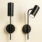 One sconce unlit, the other glows warmly—adjustable LED lighting for any mood.