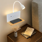 This LED wall light offers focused, efficient illumination for nighttime reading or relaxation.