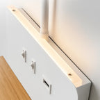 Sleek LED wall light with toggles and USB, perfect for focused, modern illumination.