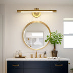 LUMINAIRE MAISON applique murale rétro laiton massif LED intégrée, éclairage ciblé salle de bain.