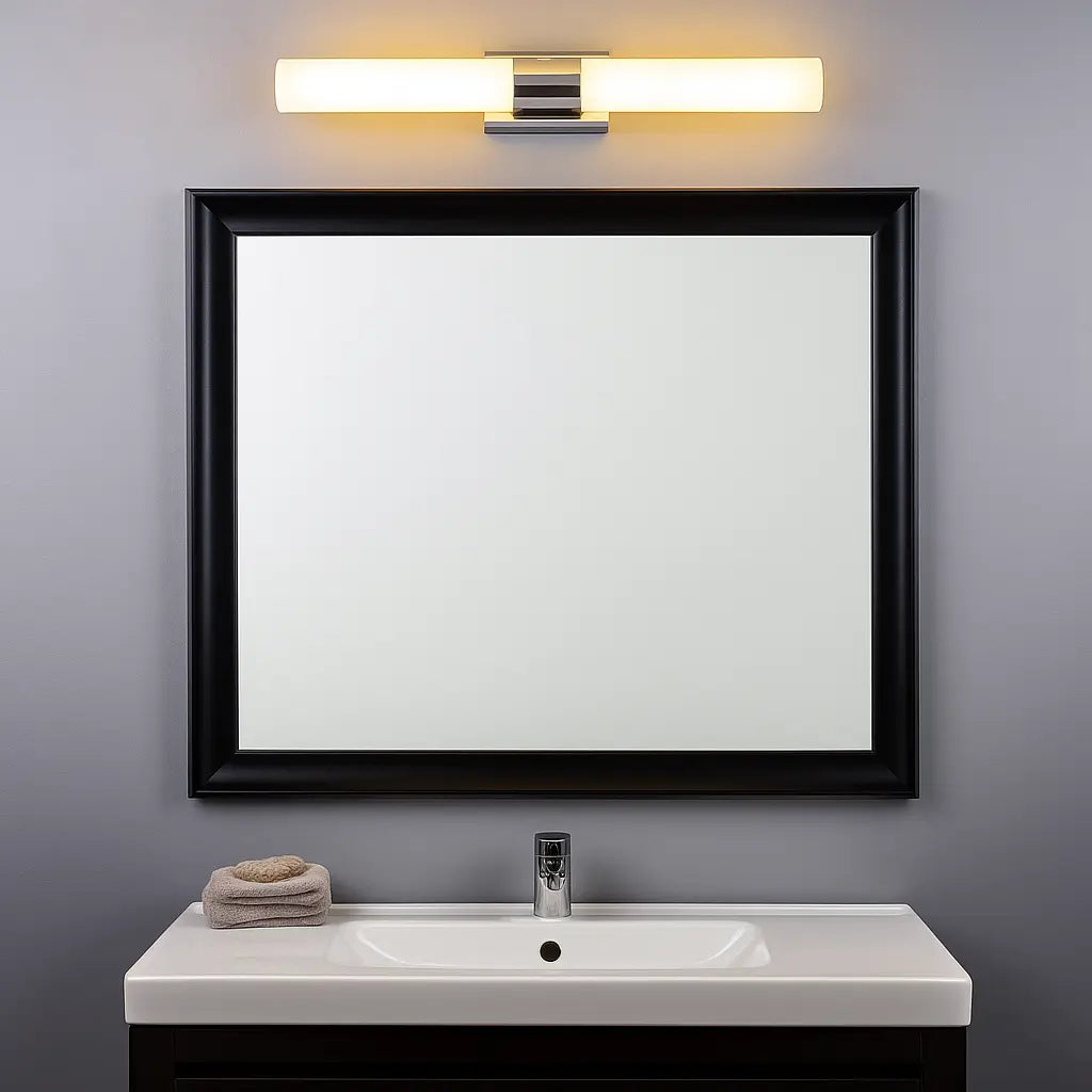 LUMINAIRE MAISON applique murale LED étanche en acrylique blanc, parfaite pour miroir.