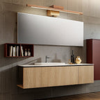 LUMINAIRE MAISON Applique murale LED bois, design moderne, orientée vers le bas pour miroir.