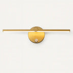 Luminaire mural LED en aluminium noir, design moderne, élégant et épuré pour salle de bain.