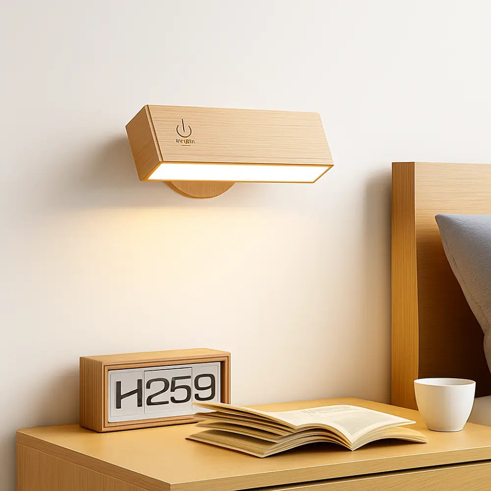 The ORLUNE HOME USB LED Wall Light provides warm, focused lighting for night reading.