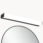 Applique murale LED linéaire noir argent, design moderne, disponible en plusieurs tailles.