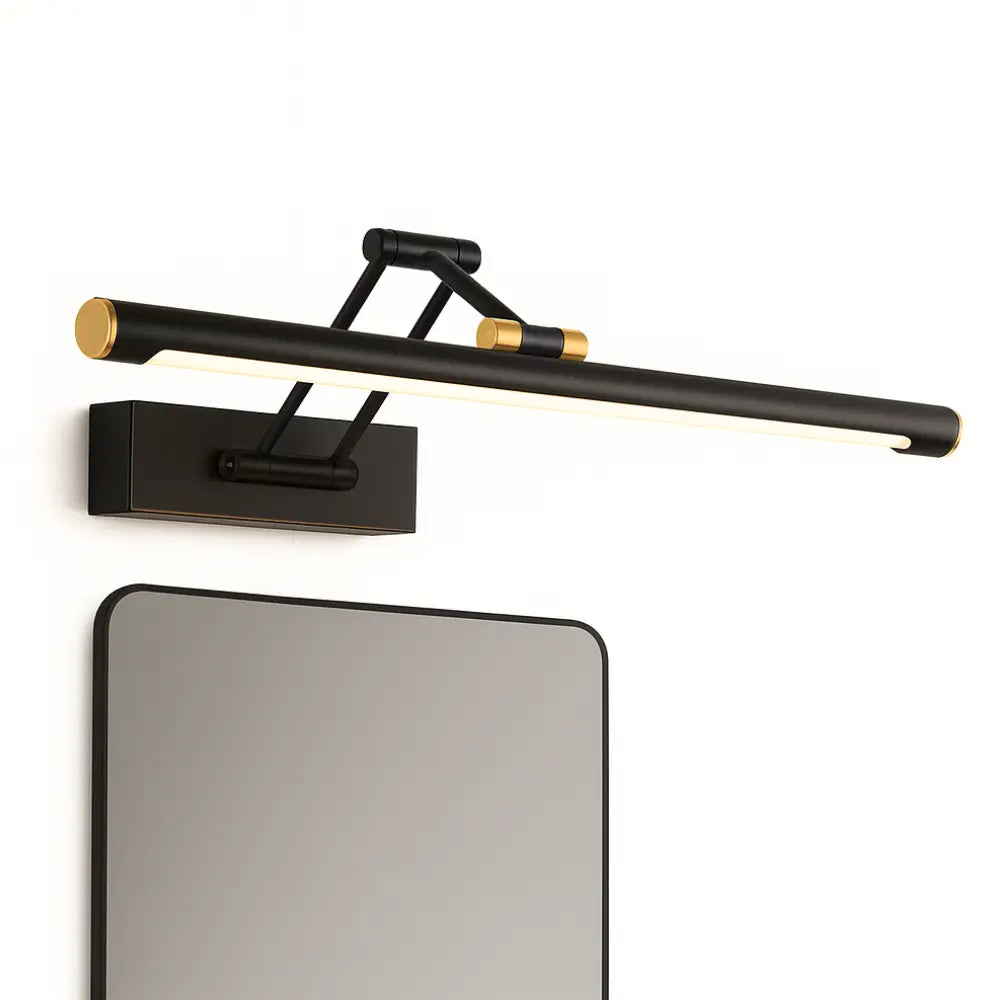 Luminaire mural LED moderne en métal IP44 étanche, design épuré pour salle de bain.