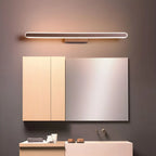 ORLUNE HOME Modern Wooden Wall Light with Integrated LED provides sleek, efficient bathroom illumination.