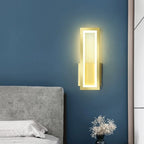 Soft, minimalist rectangular LED wall light by Orlune Home creates a calming glow.