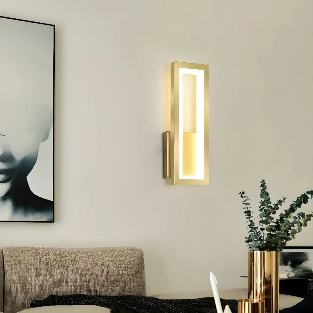 The ORLUNE HOME Modern LED Wall Light in gold adds sleek, elegant lighting flair.