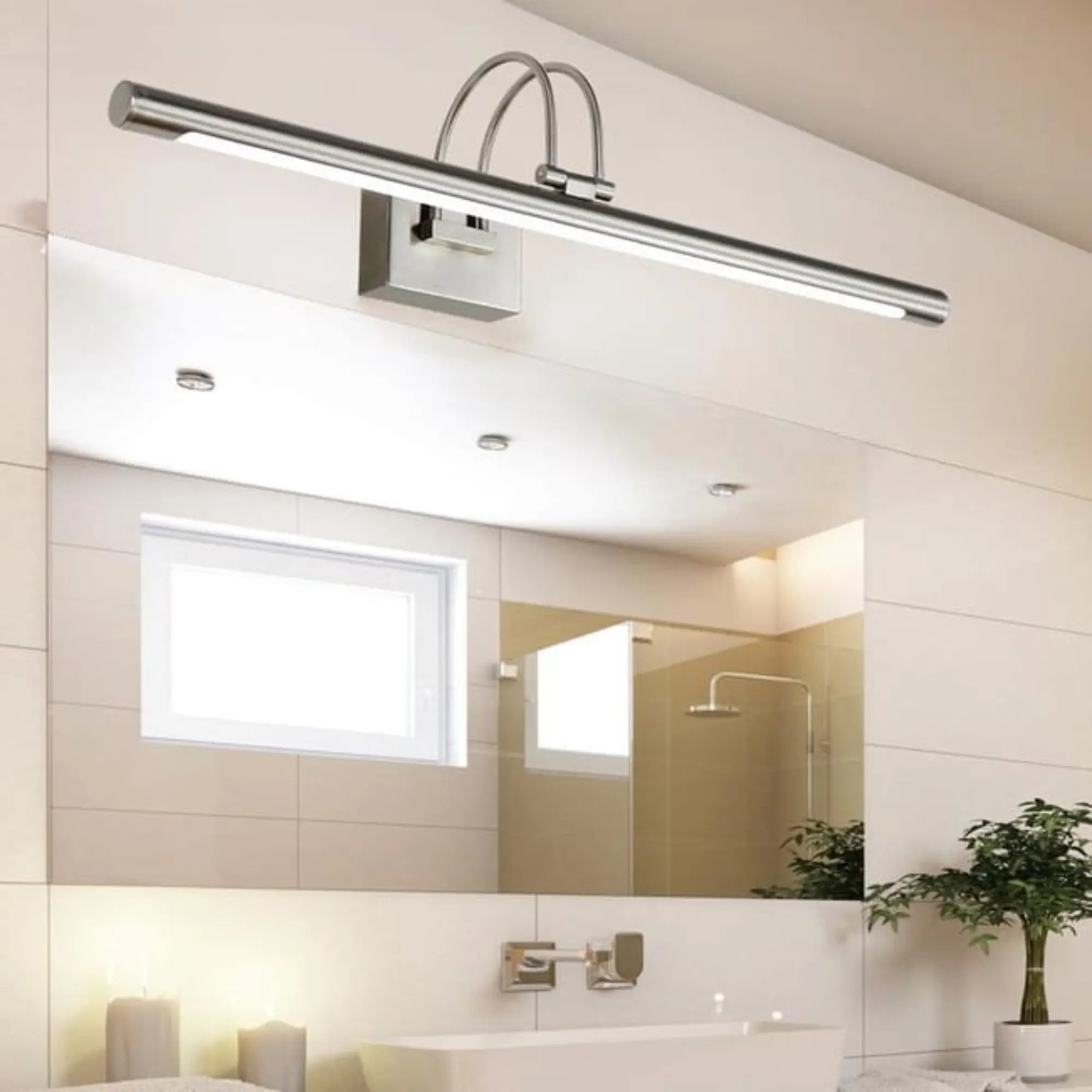 LUMINAIRE MAISON applique murale LED, design moderne, bronze, or ou chrome, 41 cm ou 55 cm.