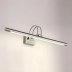 Luminaire mural LED moderne, finition bronze, or ou chrome, lumière uniforme et délicate.