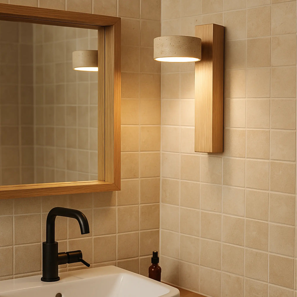 The ORLUNE HOME Japanese Style LED Wall Sconce casts a warm, minimalist glow.
