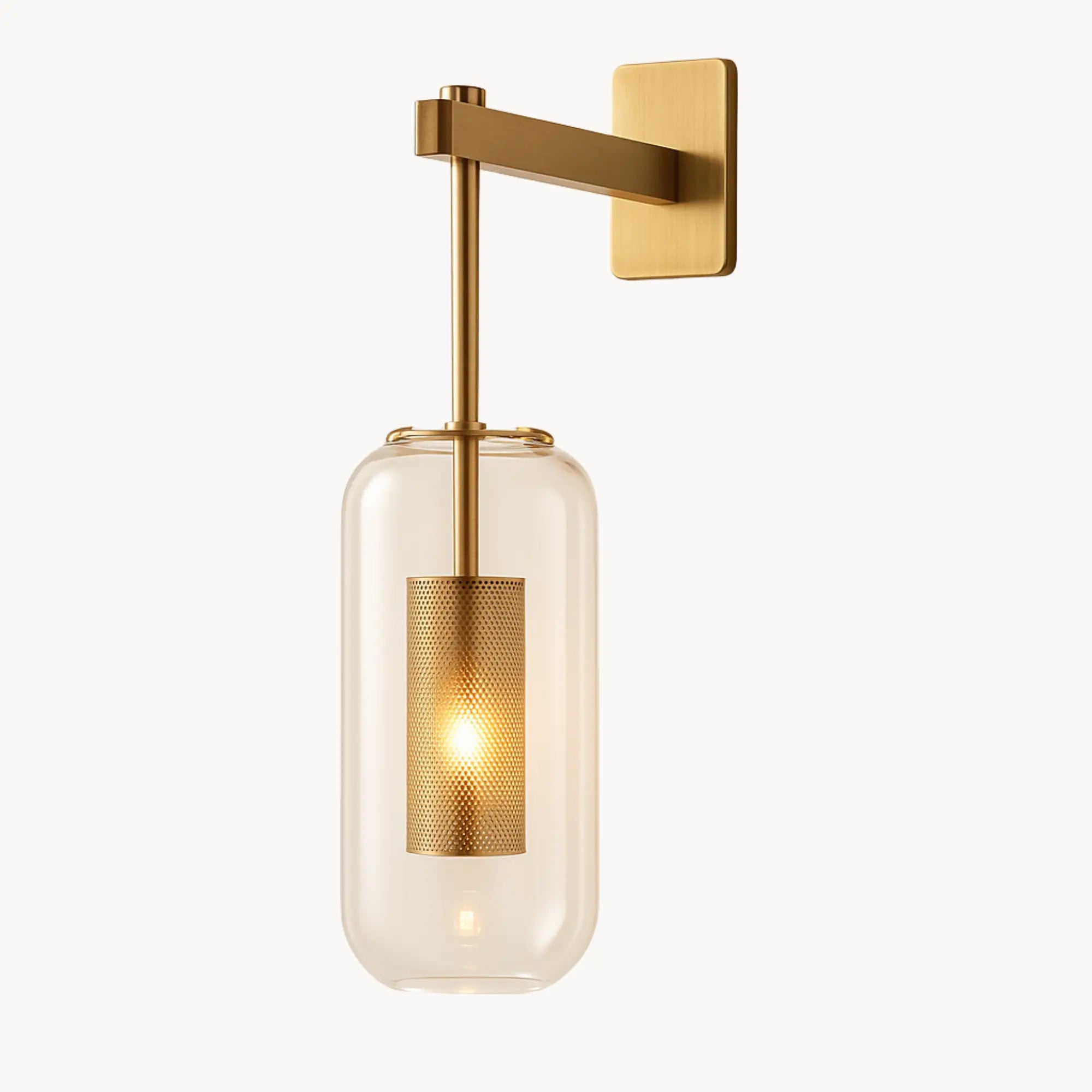 Brighten your space with modern LED light and radiant gold accents for vivid illumination.
