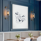 ORLUNE HOME's Modern Vertical Tube Glass Wall Lights add striking elegance to this space.