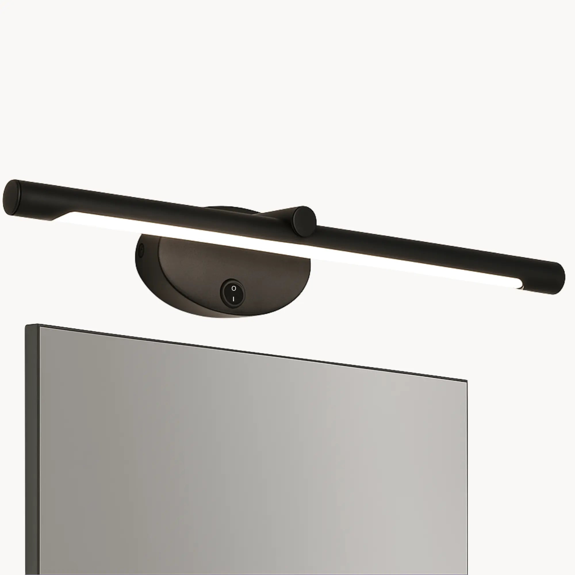 Applique murale LED tactile noir ou doré, design barre moderne, éclaire uniformément.