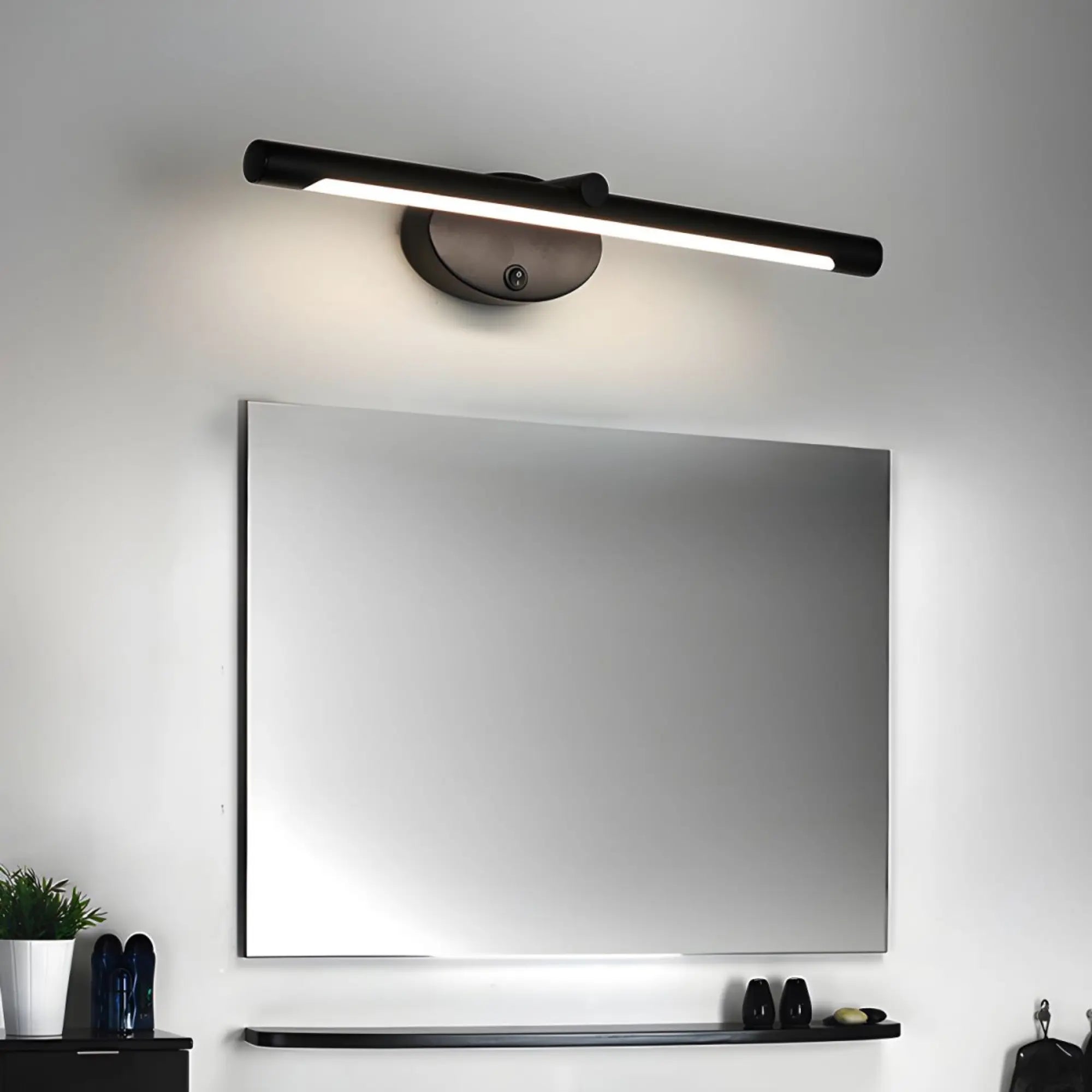 Applique murale LED noir ou doré LUMINAIRE MAISON avec éclairage intégré pour miroir.