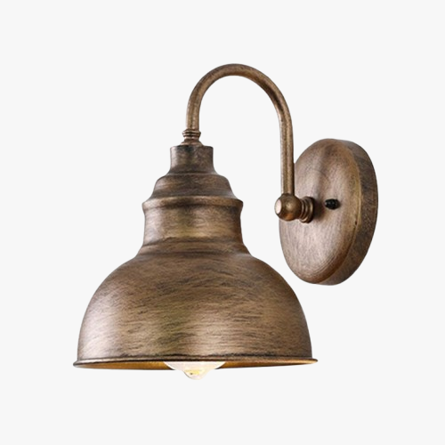 Illuminate your space with this industrial wall light’s charming bronze dome and retro appeal.