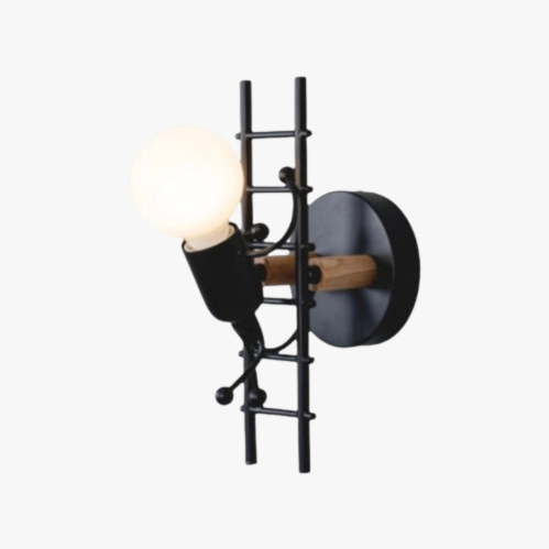 Unique wall light with creative bulb holder offers stylish, focused illumination for modern spaces.
