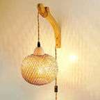 Warm LED light shines through rattan, casting inviting shadows—perfect for kitchen ambiance.