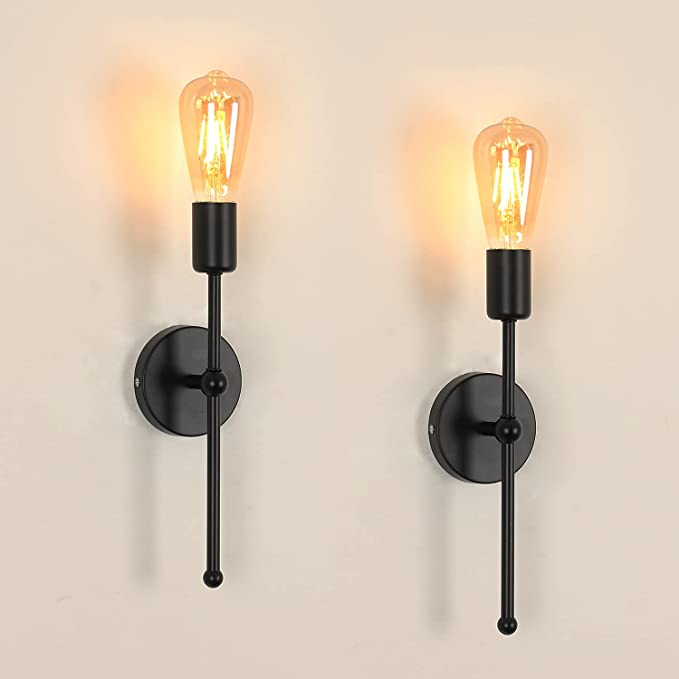 Experience a warm, focused LED glow with this modern adjustable black metal wall sconce.