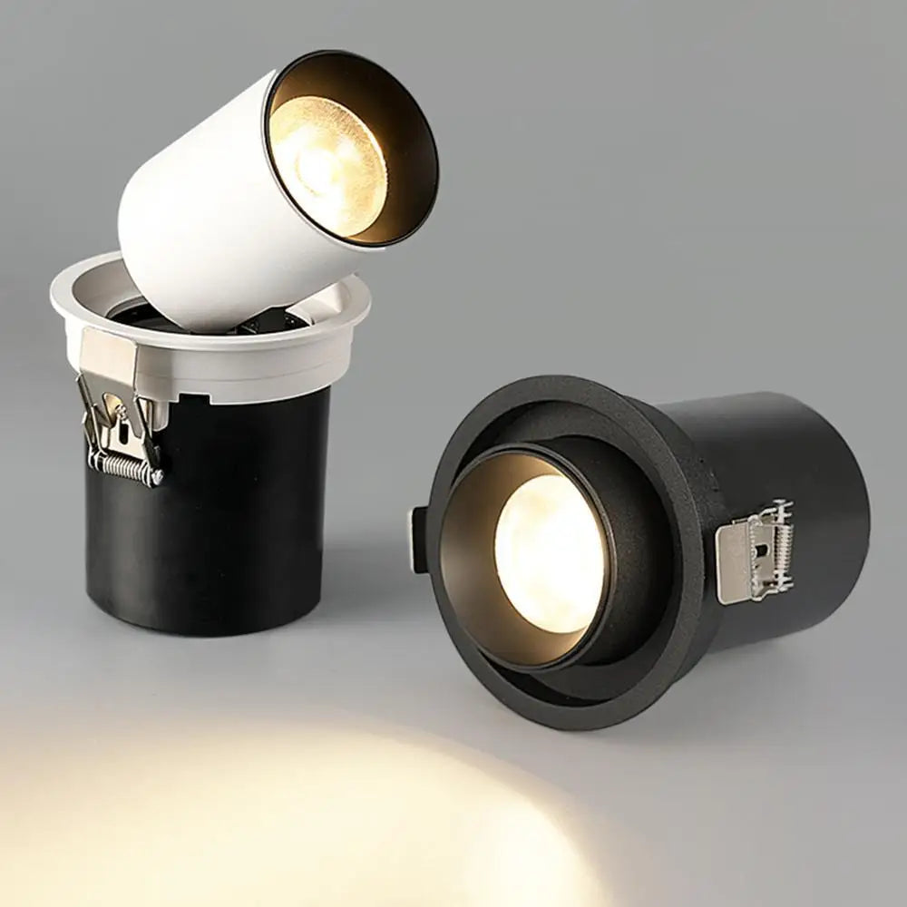 Warm, inviting illumination from upright white and tilted black ORLUNE HOME LED wall lights.