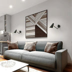 Two adjustable industrial-style metal wall lights, LED compatible, with sleek, modern design.