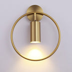 Modern gold LED wall light offers a soft, warm illumination with elegant circular design.
