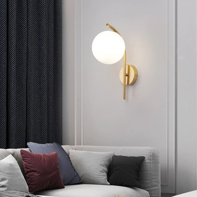 The Moon Design LED Wall Light by ORLUNE HOME adds a modern, elegant glow.