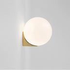 Minimalist frosted globe wall light creates soft, stylish modern illumination for your kitchen.