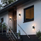 ORLUNE HOME Outdoor LED Wall Lights with Motion Sensor cast a warm, inviting glow.