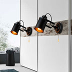 ORLUNE HOME staircase wall lights add industrial elegance with easy-access switches for perfect illumination.
