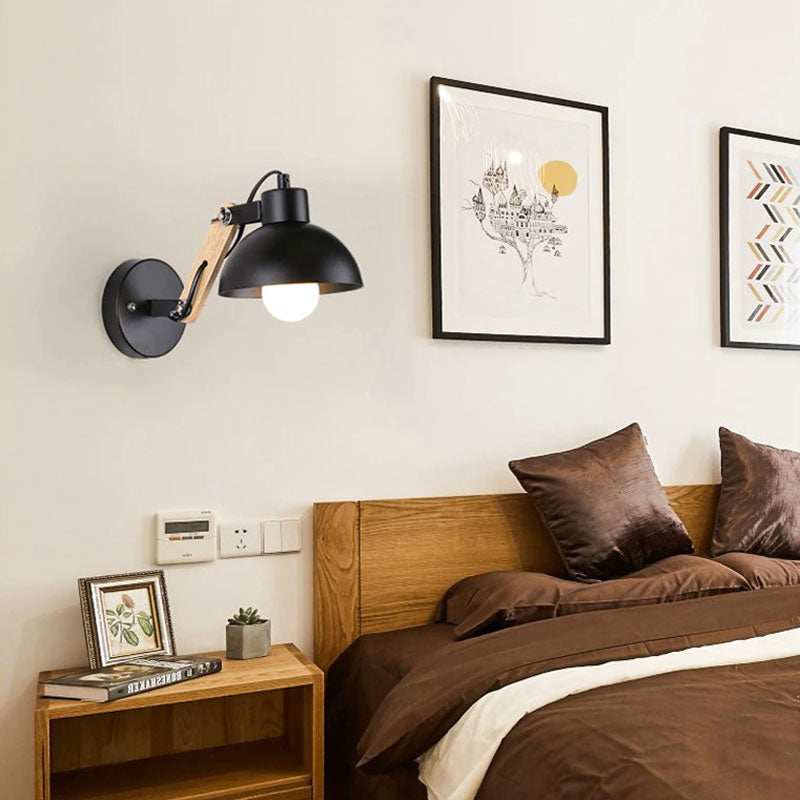 The ORLUNE HOME Retro wall light bathes the room in a warm, inviting glow.