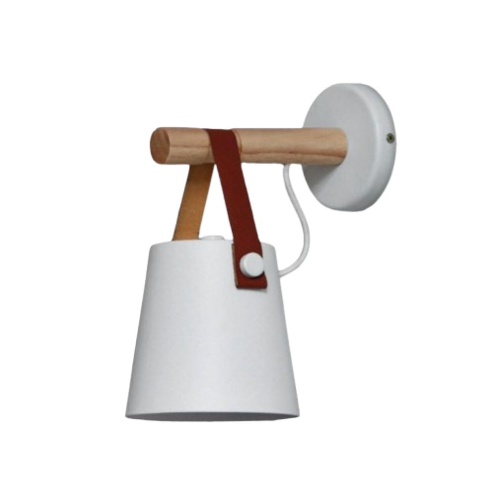 This lamp's conical shade casts focused light, enhanced by minimalist Nordic design details.