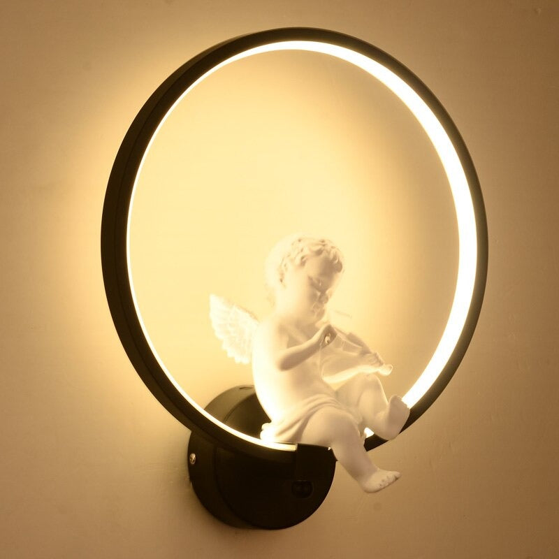 Warm, angelic LED wall light creates a soft, welcoming ambiance in any space.