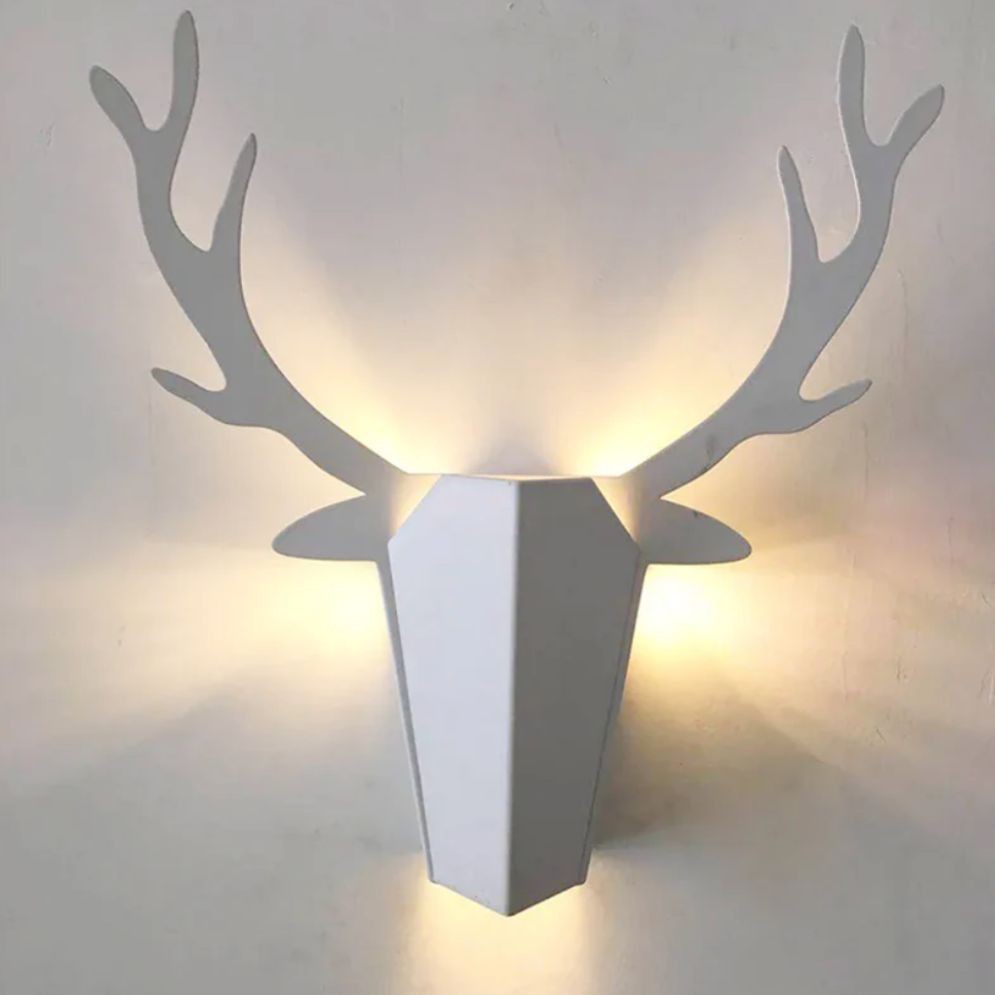 Soft, warm backlight from LED deer head wall light creates a gentle, soothing ambiance.