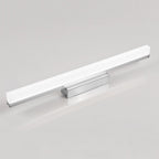 Sleek black chrome LED fixture offers bright, even mirror lighting for modern bathrooms.