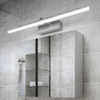 The ORLUNE HOME Brushed Aluminum LED casts bright, stylish illumination for bathrooms.