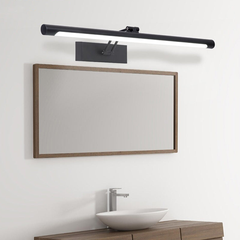 The adjustable LED tubular wall light casts a soft, modern glow, elevating any space.