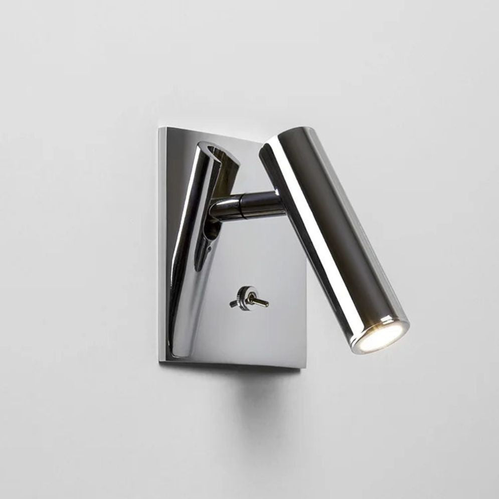 Brighten up your space with this sleek, chrome cube LED wall light—modern and luminous.