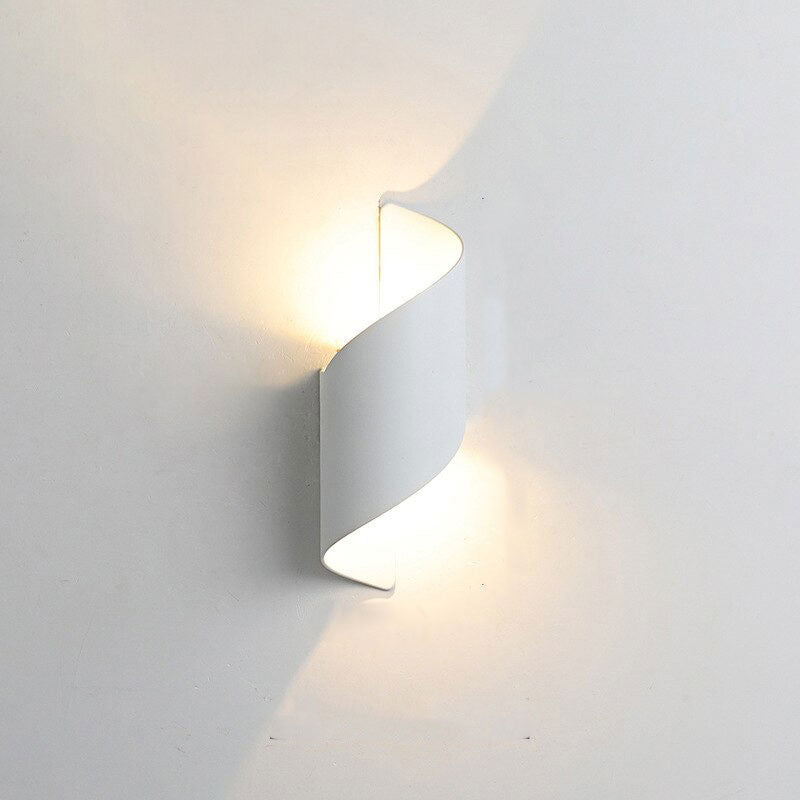 Soft, artistic LED lighting highlights your space with gentle up-and-down illumination.