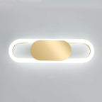 This wall light combines a bright LED ring with gold for stunning, modern illumination.