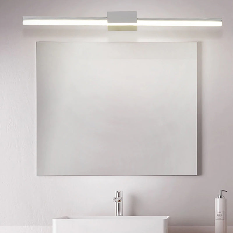 The ORLUNE HOME LED Wall Light adds sleek, modern illumination above the mirror.