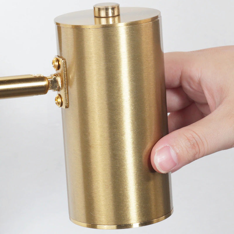Brighten your space with this stylish golden industrial wall light—perfect modern illumination.
