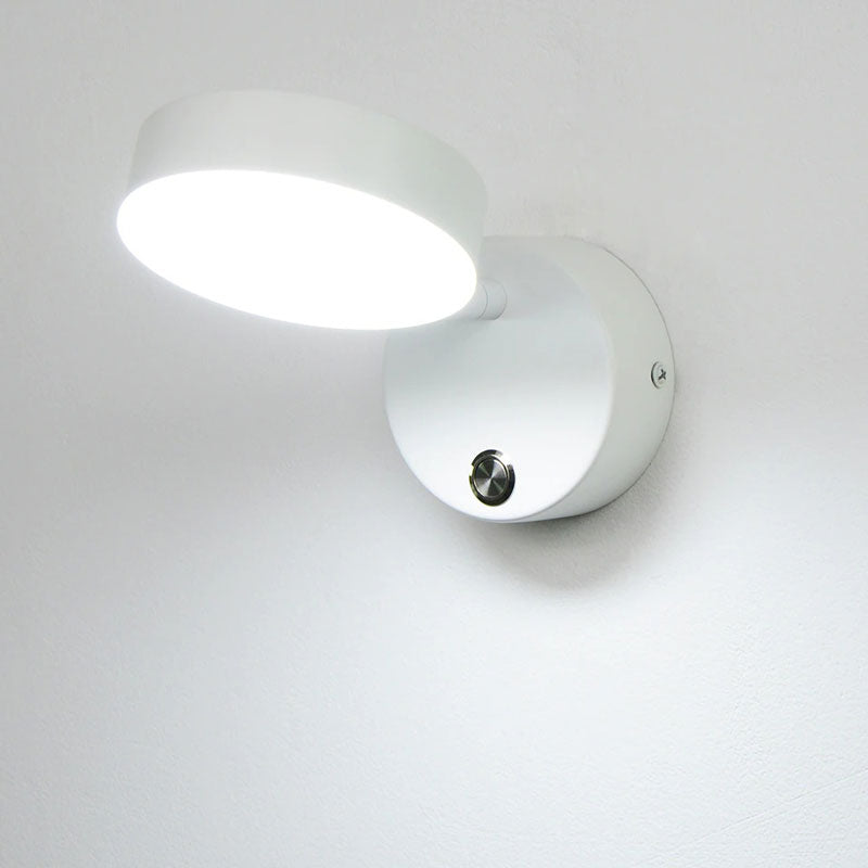 Experience perfect illumination with this modern, adjustable LED wall light and convenient control switch.