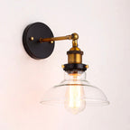 Vintage glass wall light delivers warm, stylish illumination with exposed filament bulb glow.