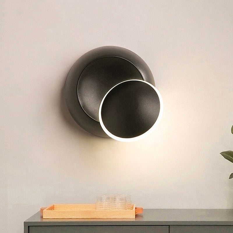 Experience soft, elegant illumination from the ORLUNE HOME Minimalist Rotating Circular LED Wall Light.